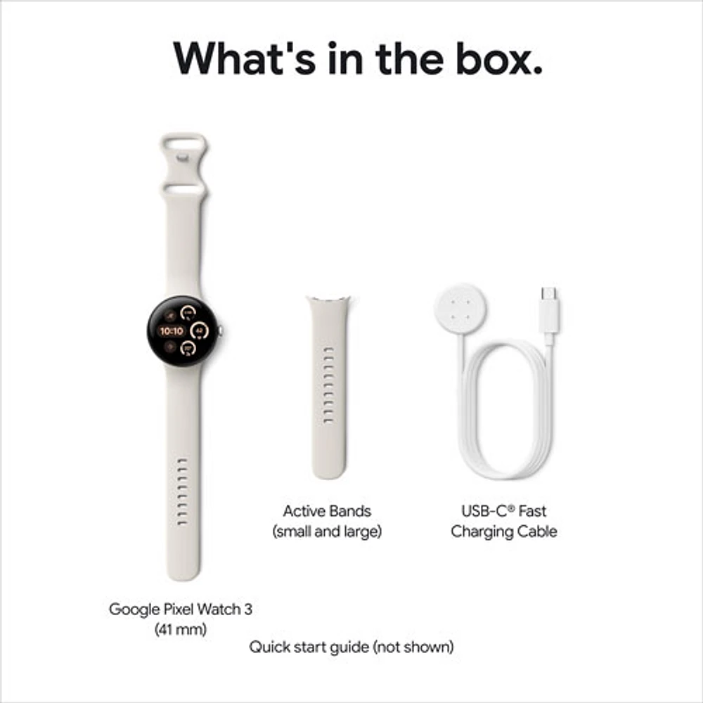 Montre Pixel Watch 3 de Google (LTE + GPS) avec TELUS avec boîtier de 45 mm en aluminium noir mat et bracelet sport noir volcanique - Financement mensuel