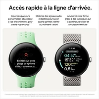 Montre Pixel Watch 3 de Google (LTE + GPS) avec TELUS avec boîtier de 45 mm en aluminium noir mat et bracelet sport noir volcanique - Financement mensuel
