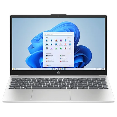 Portable de 15,6 po de HP - Argenté naturel (Ryzen 7 7730U d'AMD/RAM 16 Go/SSD 512 Go/Windows 11 Famille)