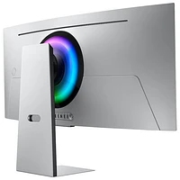 Moniteur de jeu G-Sync/FreeSync DELO incurvé WQHD 175 Hz 34 po Odyssey G8 de Samsung avec temps de réponse de 0,03 ms gris à gris (LS34DG850SNXZA) - Argenté