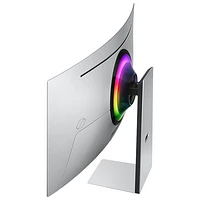 Moniteur de jeu G-Sync/FreeSync DELO incurvé WQHD 175 Hz 34 po Odyssey G8 de Samsung avec temps de réponse de 0,03 ms gris à gris (LS34DG850SNXZA) - Argenté