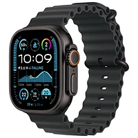 Apple Watch Ultra 2 (GPS + cellulaire) avec boîtier de 49 mm en titane noir et bracelet océan noir