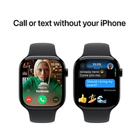 Apple Watch Series 10 (GPS) 46mm Jet Black Aluminum Case with Black Sport Band