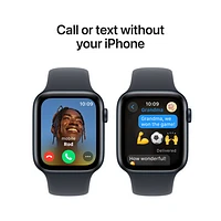 Apple Watch SE (GPS) 44mm Midnight Aluminum Case with Midnight Sport Band - Small/Medium