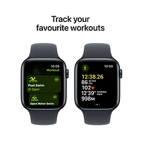 Apple Watch SE (GPS) 44mm Midnight Aluminum Case with Midnight Sport Band - Small/Medium