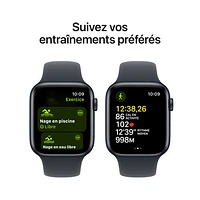 Apple Watch SE (GPS) 44mm Midnight Aluminum Case with Midnight Sport Band - Small/Medium