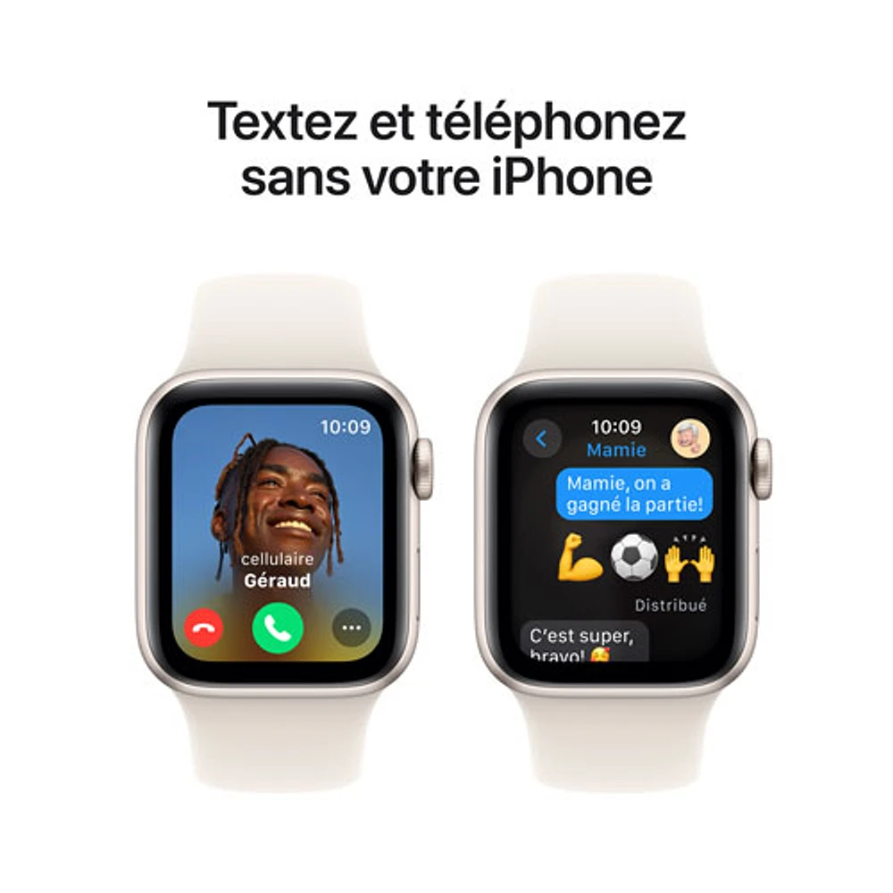 Apple Watch SE (GPS) de 40 mm avec boîtier en aluminium et bracelet sport comète