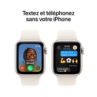 Apple Watch SE (GPS) de 40 mm avec boîtier en aluminium et bracelet sport comète