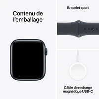 Apple Watch SE (GPS) 44mm Midnight Aluminum Case with Midnight Sport Band - Medium/Large