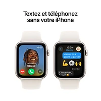 Apple Watch SE (GPS) 44mm Starlight Aluminum Case with Starlight Sport Band - Small/Medium