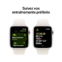 Apple Watch SE (GPS) 44mm Starlight Aluminum Case with Starlight Sport Band - Small/Medium