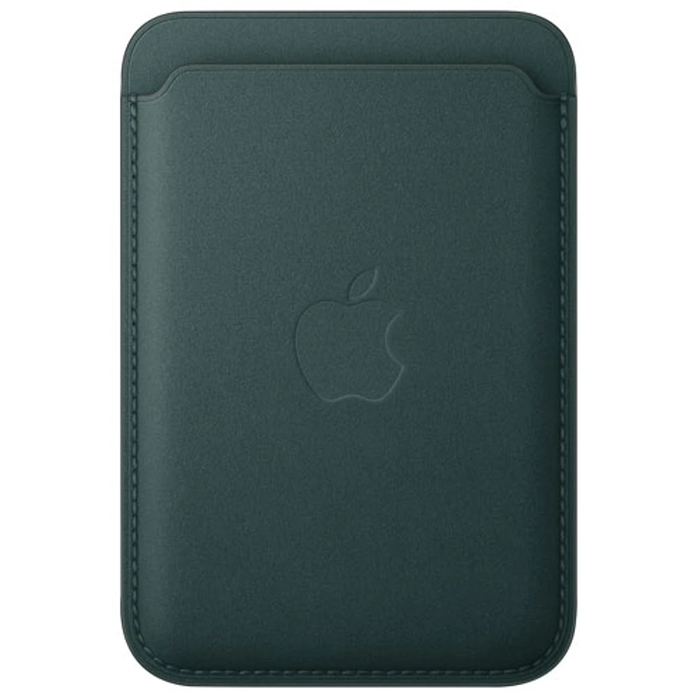 Portefeuille à tissage fin avec MagSafe d'Apple pour iPhone 16 - Vert foncé