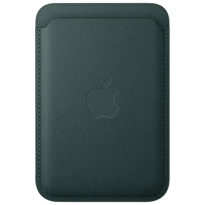 Portefeuille à tissage fin avec MagSafe d'Apple pour iPhone 16 - Vert foncé