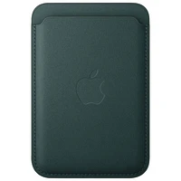 Portefeuille à tissage fin avec MagSafe d'Apple pour iPhone 16 - Vert foncé