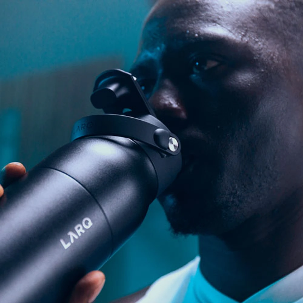 LARQ PureVis 2 680ml (23oz.) Self-Cleaning Insulated Stainless Steel Water Bottle with Smart Sensor - Black