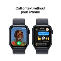 Apple Watch SE (GPS + Cellular) 44mm Midnight Aluminum Case with Ink Sport Loop