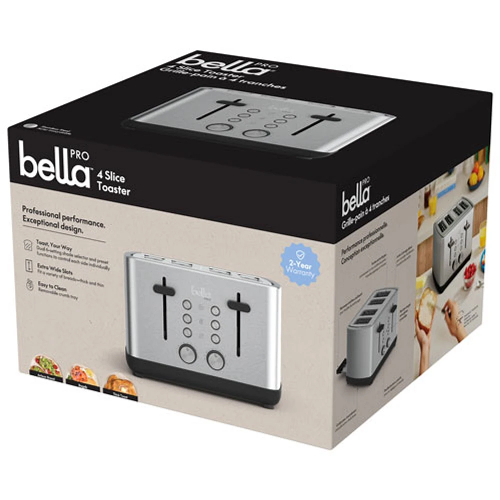 Grille-pain Pro de Bella - 4 tranches - Acier inoxydable - Exclusivité Best Buy