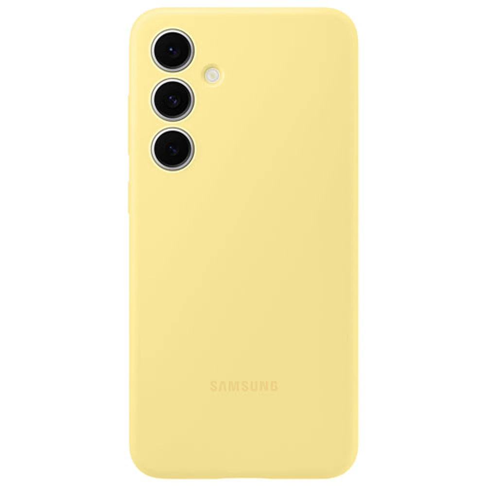 Étui souple ajusté en silicone de Samsung pour Galaxy S24 FE - Jaune
