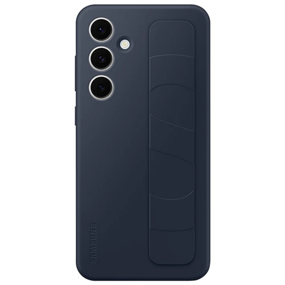 Samsung Grip Fitted Soft Shell Case with Stand for Galaxy S24 FE - Black