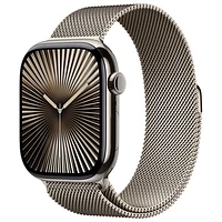 TELUS Apple Watch Series 10 (GPS + Cellular) 46mm Natural Titanium Case w/Natural Milanese Loop -/M- Monthly Financing