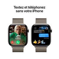 TELUS Apple Watch Series 10 (GPS + Cellular) 46mm Natural Titanium Case w/Natural Milanese Loop -/M- Monthly Financing