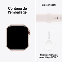 TELUS Apple Watch Series 10 (GPS + Cellular) 42mm Rose Gold Aluminum Case w/Light Blush Sport Band -/M- Monthly Financing