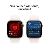 TELUS Apple Watch Series 10 (GPS + Cellular) 42mm Rose Gold Aluminum Case w/Light Blush Sport Band -/M- Monthly Financing