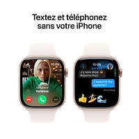 TELUS Apple Watch Series 10 (GPS + Cellular) 46mm Rose Gold Aluminum Case w/Light Blush Sport Band -/M- Monthly Financing