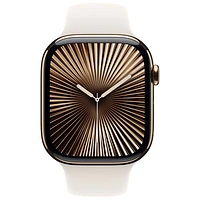TELUS Apple Watch Series 10 (GPS + Cellular) 46mm Gold Titanium Case w/Starlight Sport Band -/M- Monthly Financing