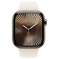 TELUS Apple Watch Series 10 (GPS + Cellular) 42mm Gold Titanium Case w/Starlight Sport Band -/M- Monthly Financing