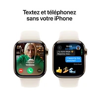 TELUS Apple Watch Series 10 (GPS + Cellular) 42mm Gold Titanium Case w/Starlight Sport Band -/M- Monthly Financing