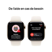 TELUS Apple Watch Series 10 (GPS + Cellular) 42mm Gold Titanium Case w/Starlight Sport Band -/M- Monthly Financing