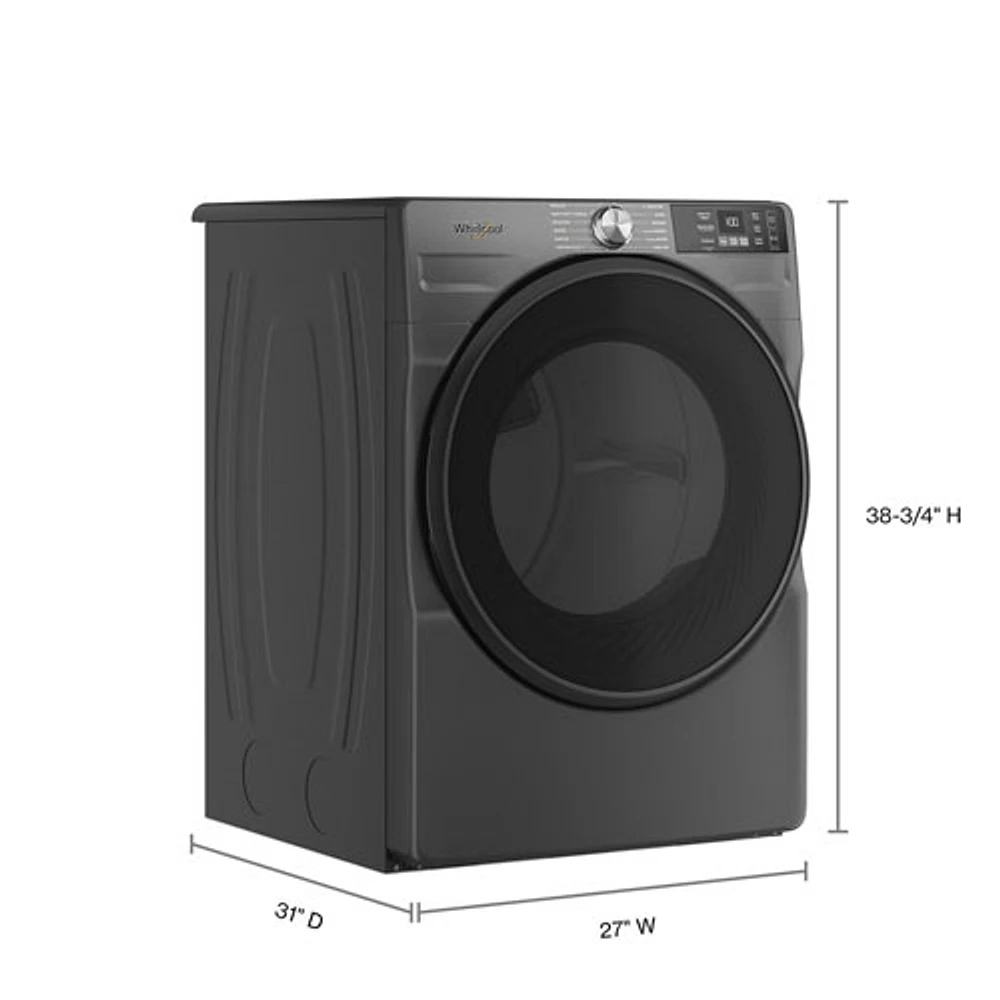 Sécheuse électrique à vapeur de 7,4 pi³ de Whirlpool (WGD5720RU) - Noir volcan