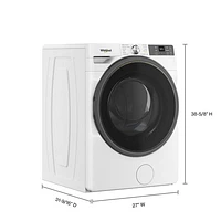 Laveuse à chargement frontal haute efficacité de 5,2 pi³ de Whirlpool (WFW5720RW) - Blanc