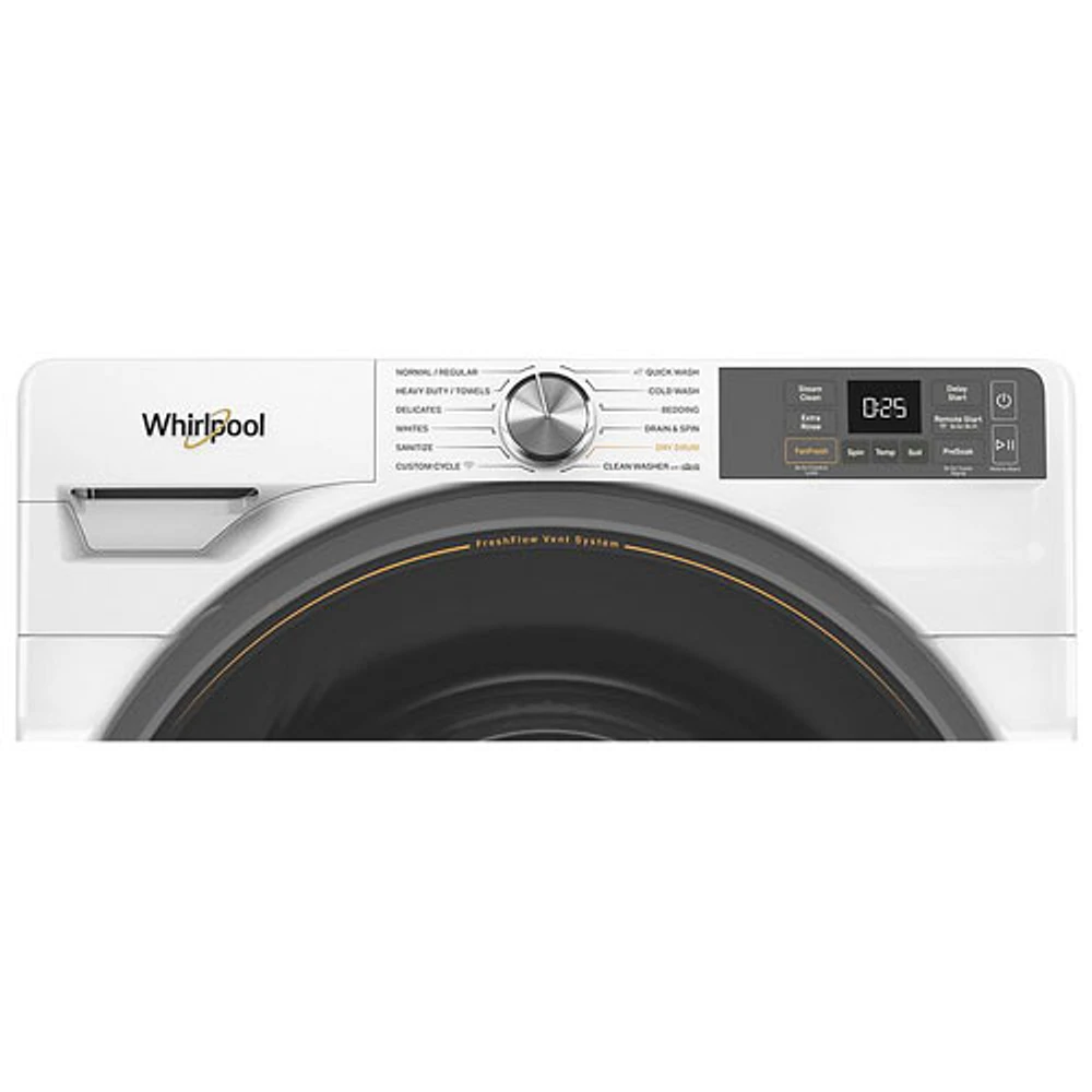 Laveuse à chargement frontal haute efficacité de 5,2 pi³ de Whirlpool (WFW5720RW) - Blanc