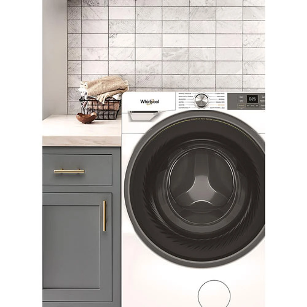 Laveuse à chargement frontal haute efficacité de 5,2 pi³ de Whirlpool (WFW5720RW) - Blanc
