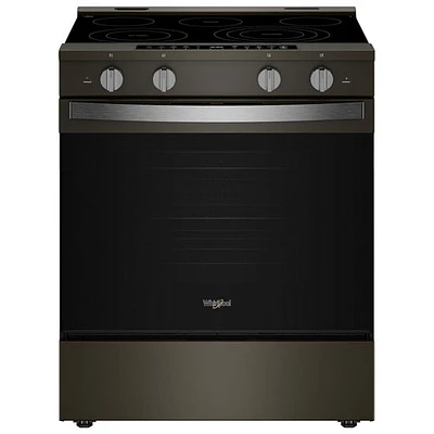 Cuisinière électrique autonettoyante encastrable et friture à l'air chaud 5,3 pi³ 31 po de Whirlpool (YWSES7530RV) - Noir sur inox