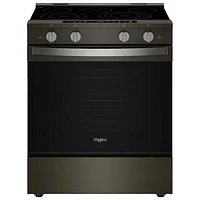 Cuisinière électrique autonettoyante encastrable et friture à l'air chaud 5,3 pi³ 31 po de Whirlpool (YWSES7530RV) - Noir sur inox