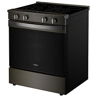 Cuisinière électrique autonettoyante encastrable et friture à l'air chaud 5,3 pi³ 31 po de Whirlpool (YWSES7530RV) - Noir sur inox