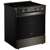 Cuisinière électrique autonettoyante encastrable et friture à l'air chaud 5,3 pi³ 31 po de Whirlpool (YWSES7530RV) - Noir sur inox