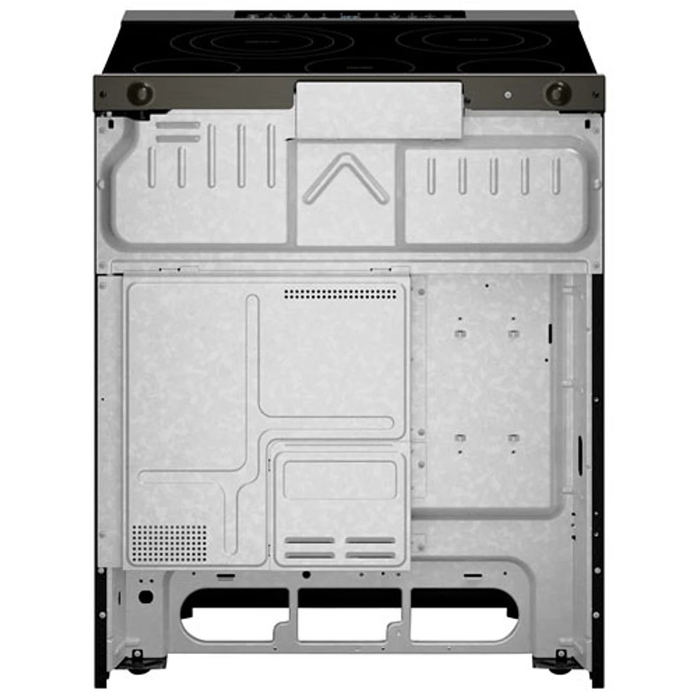 Cuisinière électrique autonettoyante encastrable et friture à l'air chaud 5,3 pi³ 31 po de Whirlpool (YWSES7530RV) - Noir sur inox