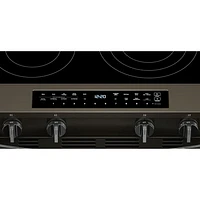 Cuisinière électrique autonettoyante encastrable et friture à l'air chaud 5,3 pi³ 31 po de Whirlpool (YWSES7530RV) - Noir sur inox