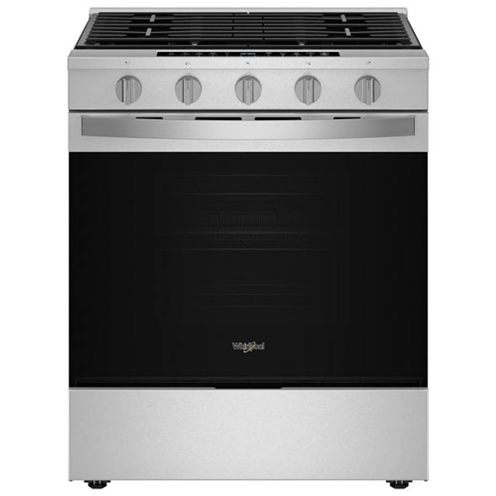 Cuisinière au gaz encastrable à 5 brûleurs avec convection véritable et friture à l'air 5,0 pi³ 30 po de Whirlpool (WSGS7530RZ) - Inox résistant