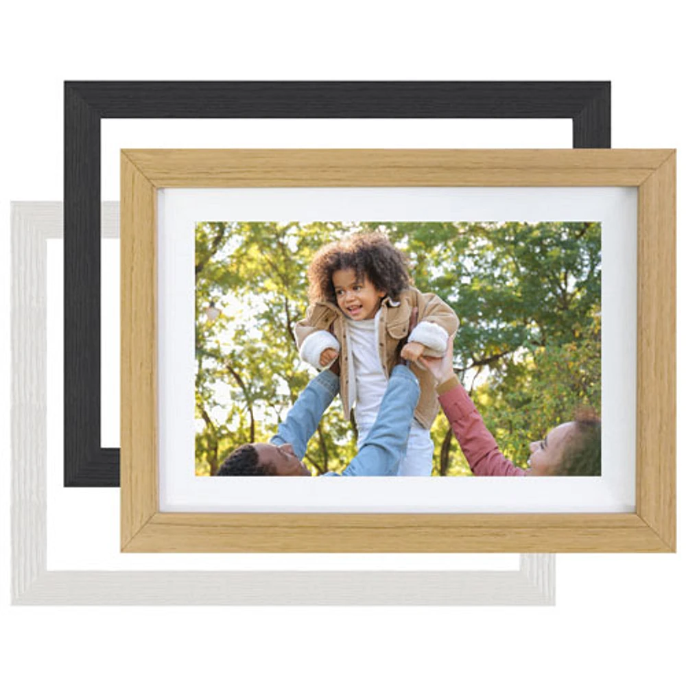 FotoStream 7" Digital Photo Frame with Interchangeable Frames (FS-WPF01EF) - Oak/Black