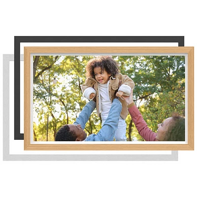FotoStream 21.5" Digital Photo Frame with Interchangeable Frames (FS-WPF04EF) - Oak/Black