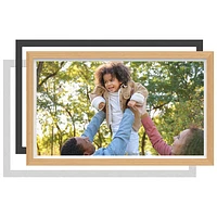 FotoStream 21.5" Digital Photo Frame with Interchangeable Frames (FS-WPF04EF) - Oak/Black