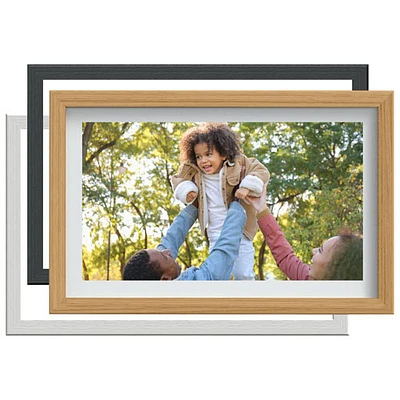 FotoStream 15.6" Digital Photo Frame with Interchangeable Frames (FS-WPF03EF) - Oak/Black
