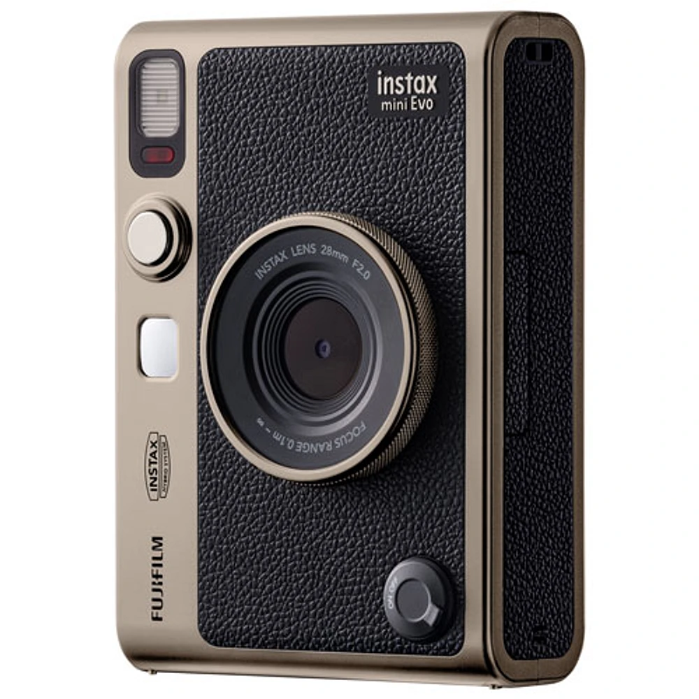 Fujifilm Instax Mini Evo SE 90th Anniversary Instant Camera Bundle - Titanium Gold