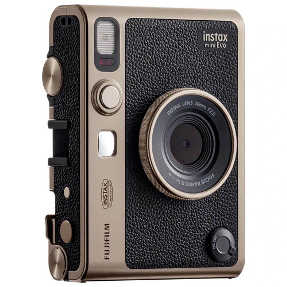 Fujifilm Instax Mini Evo SE 90th Anniversary Instant Camera Bundle - Titanium Gold