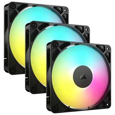 Corsair RS120 ARGB 120mm PWM Triple Case Fan Kit - Black